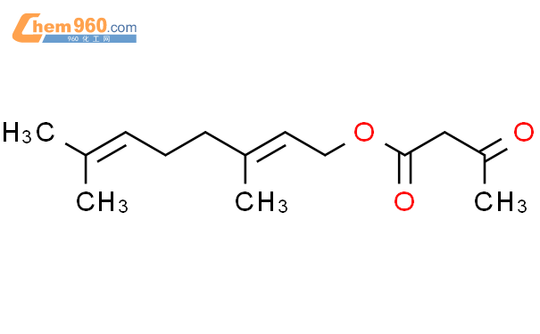 61759 64 6 Butanoic acid 3 oxo 3 7 dimethyl 2 6 octadien 1 yl ester化学