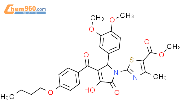 617695 33 7 Methyl 2 3 4 Butoxybenzoyl 2 3 4 Dimethoxyphenyl 4