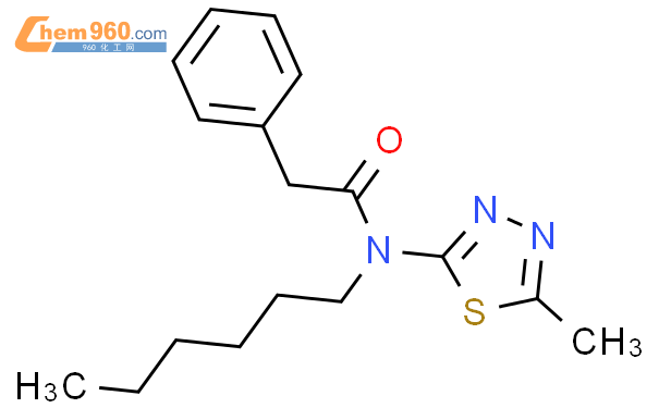 62347 15 3 Benzeneacetamide N Hexyl N 5 Methyl 1 3 4 Thiadiazol 2 Yl