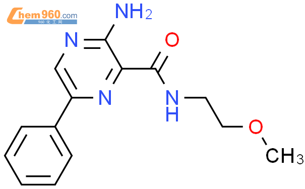 625459 91 8 Pyrazinecarboxamide 3 Amino N 2 Methoxyethyl 6 Phenyl