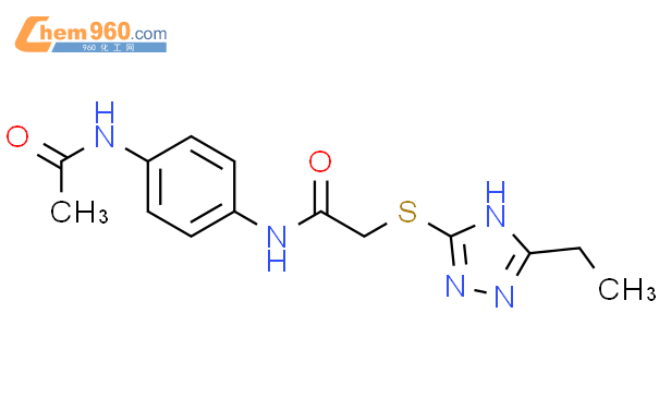 627058 78 0 N 4 Acetylamino Phenyl 2 5 Ethyl 4H 1 2 4 Triazol 3