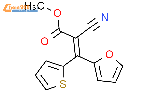 63186 05 0 Methyl 2 Cyano 3 Furan 2 Yl 3 Thiophen 2 Ylprop 2