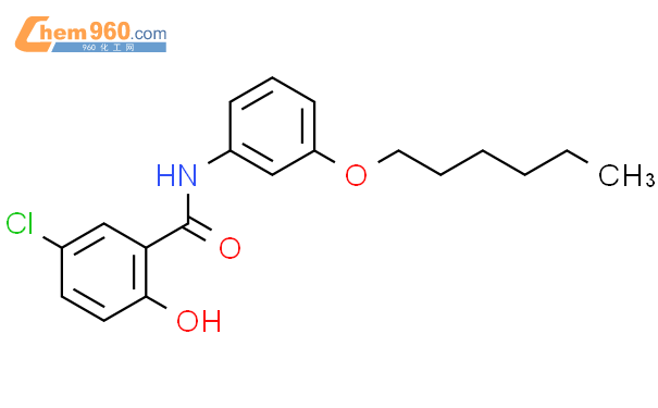 634186 70 2 Benzamide 5 chloro N 3 hexyloxy phenyl 2 hydroxy 化学式结构