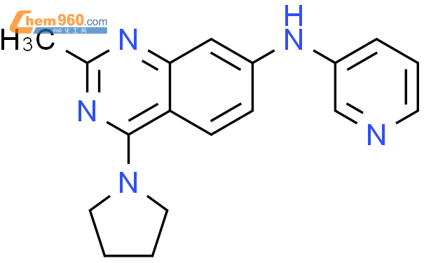 646450 86 4 7 Quinazolinamine 2 Methyl N 3 Pyridinyl 4 1 Pyrrolidinyl