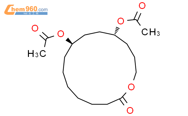 64812 02 8 OXACYCLOPENTADECAN 2 ONE 9 12 BIS ACETYLOXY R R 化学式