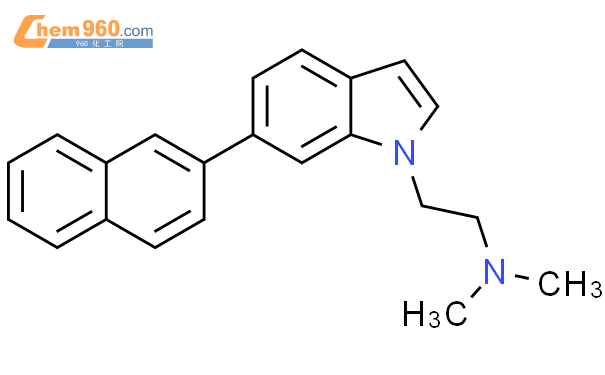 651056 25 6 1H Indole 1 ethanamine N N dimethyl 6 2 naphthalenyl 化学式