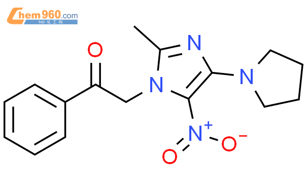 651715 80 9 Ethanone 2 2 Methyl 5 Nitro 4 1 Pyrrolidinyl 1H Imidazol