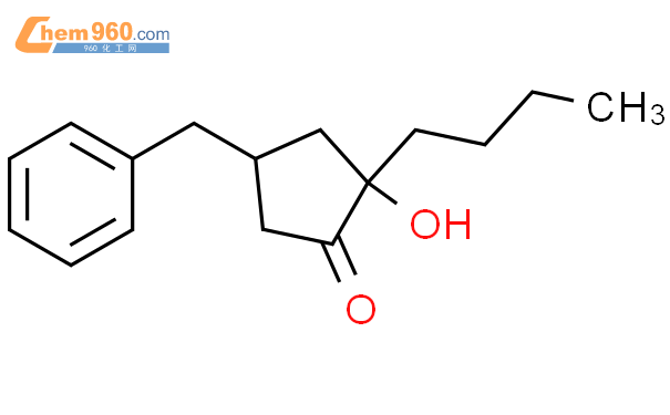 65411 75 8 CYCLOPENTANONE 2 BUTYL 2 HYDROXY 4 PHENYLMETHYL 化学式结构式