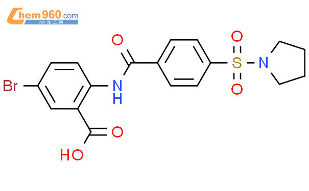 668261 53 8 Benzoic Acid 5 Bromo 2 4 1 Pyrrolidinylsulfonyl Benzoyl