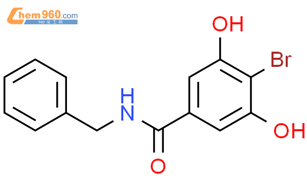 675850 37 0 Benzamide 4 bromo 3 5 dihydroxy N phenylmethyl 化学式结构式