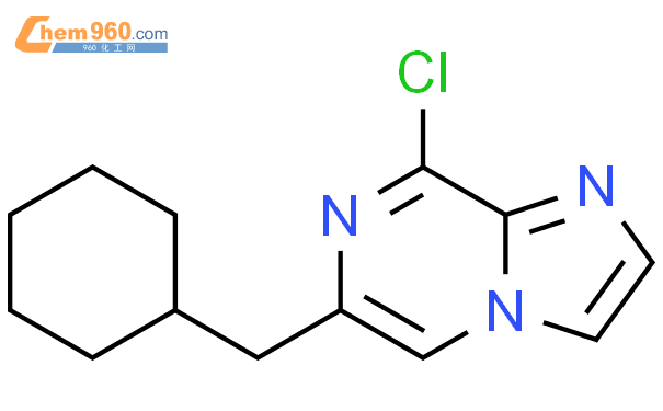 676132 62 0 Imidazo 1 2 a pyrazine 8 chloro 6 cyclohexylmethyl 化学式