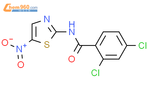 69819 40 5 2 4 二氯 N 5 硝基 2 噻唑基 苯甲酰胺化学式结构式分子式mol 960化工网