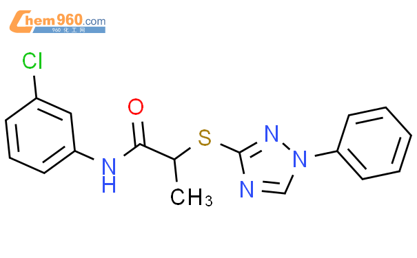 726156 61 2 N 3 Chlorophenyl 2 1 Phenyl 1H 1 2 4 Triazol 3 Yl Thio