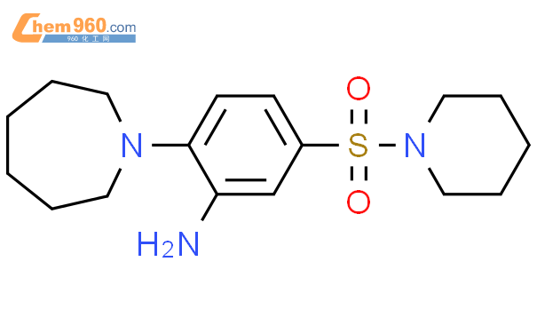 743441 90 9 2 azepan 1 yl 5 piperidin 1 ylsulfonyl aniline化学式结构式分子