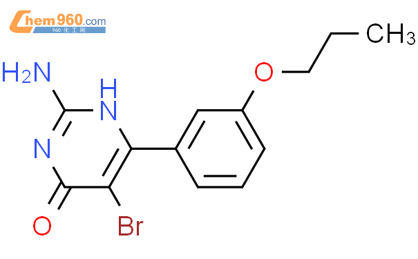 74602 73 6 4 1H PYRIMIDINONE 2 AMINO 5 BROMO 6 3 PROPOXYPHENYL 化学式