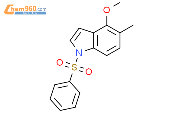 770729 08 3 1H Indole 4 methoxy 5 methyl 1 phenylsulfonyl 化学式结构式分子