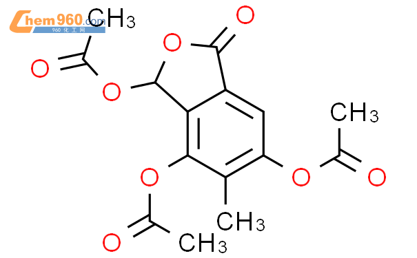 77131 67 0 1 3H Isobenzofuranone 3 4 6 tris acetyloxy 5 methyl CAS号