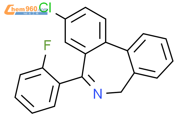 81537 93 1 5H DIBENZ C E AZEPINE 9 CHLORO 7 2 FLUOROPHENYL 化学式结构式