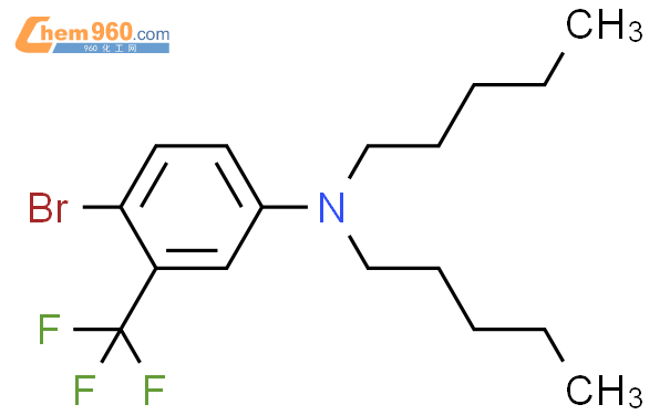 823216 24 6 Benzenamine 4 bromo N N dipentyl 3 trifluoromethyl 化学式