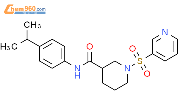 847401 59 6 3 Piperidinecarboxamide N 4 1 Methylethyl Phenyl 1 3