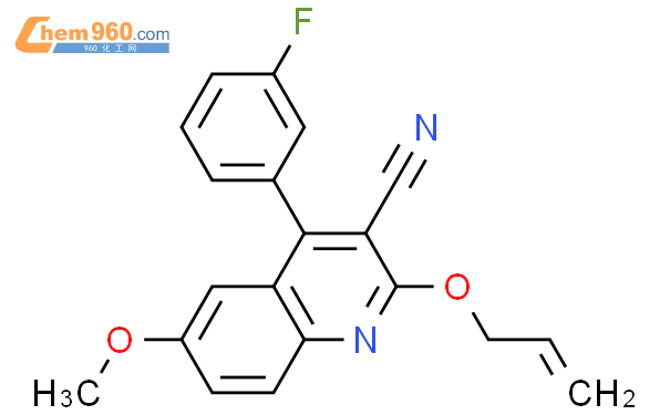 849473 58 1 3 QUINOLINECARBONITRILE 4 3 FLUOROPHENYL 6 METHOXY 2 2