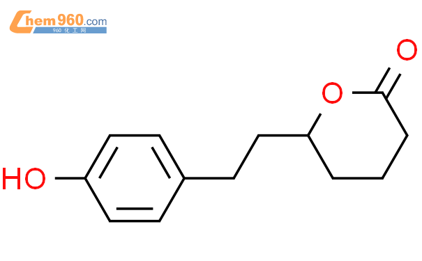 850251 77 3 2H Pyran 2 one tetrahydro 6 2 4 hydroxyphenyl ethyl 化学式