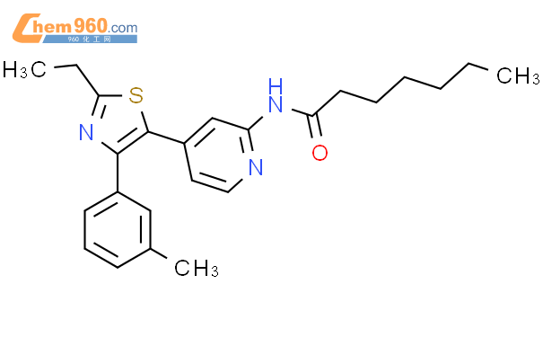 866776 62 7 Heptanamide N 4 2 Ethyl 4 3 Methylphenyl 5 Thiazolyl