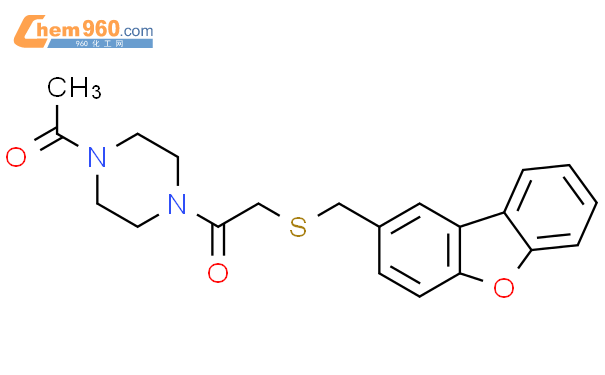 868147 23 3 PIPERAZINE 1 ACETYL 4 2 DIBENZOFURANYLMETHYL THIO