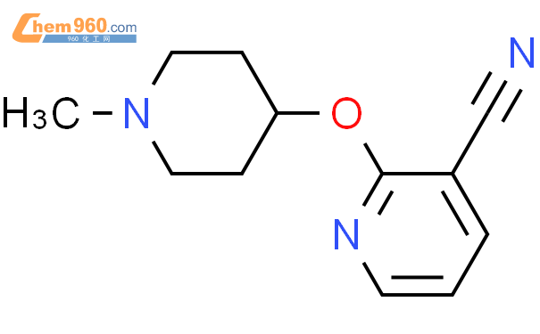 870062 46 7 3 Pyridinecarbonitrile 2 1 methyl 4 piperidinyl oxy 化学式