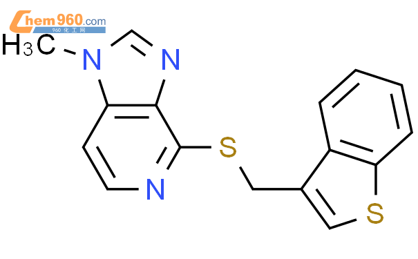 87034 97 7 1H Imidazo 4 5 C Pyridine 4 Benzo B Thien 3 Ylmethyl Thio