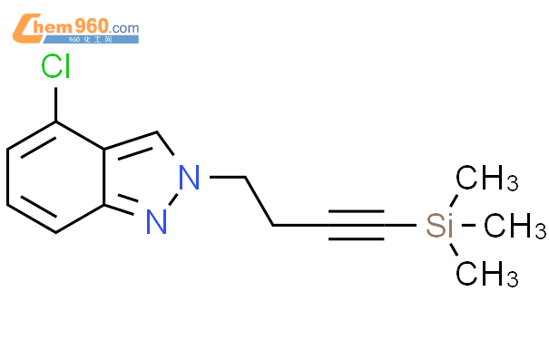 872366 46 6 2H Indazole 4 chloro 2 4 trimethylsilyl 3 butynyl 化学式