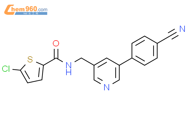 873009 77 9 2 Thiophenecarboxamide 5 Chloro N 5 4 Cyanophenyl 3