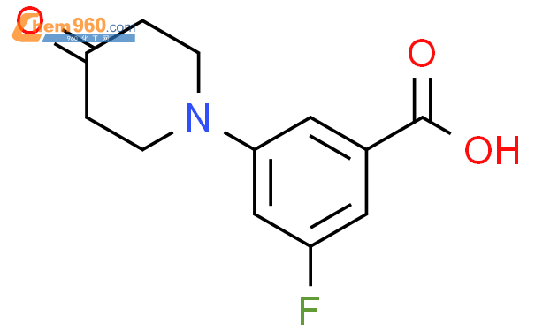 874132 95 3 Benzoic acid 3 fluoro 5 4 oxo 1 piperidinyl 化学式结构式分子式