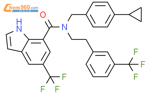 875307 40 7 1H Indole 7 Carboxamide N 4 Cyclopropylphenyl Methyl 5