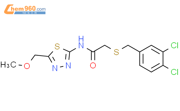 878428 27 4 2 3 4 Dichlorobenzyl Sulfanyl N 5 Methoxymethyl 1 3