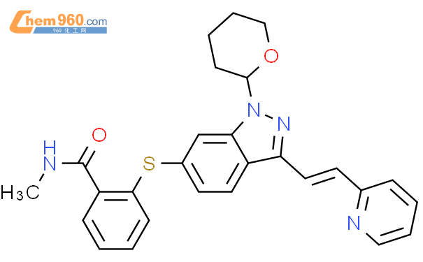 Benzamide,N-methyl-2-[[3-[(1E)-2-(2-pyridinyl)ethenyl]-1-(tetrahydro-2H-pyran-2-yl)-1H-indazol...