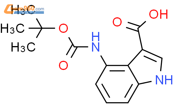 885266 66 0 4 Tert Butoxycarbonyl Amino 1H Indole 3 Carboxylic