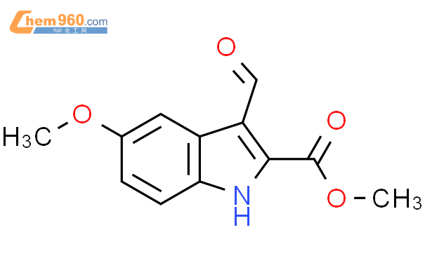 885273 51 8 3 甲酰基 5 甲氧基 1H 吲哚 2 羧酸甲酯化学式结构式分子式molsmiles 960化工网