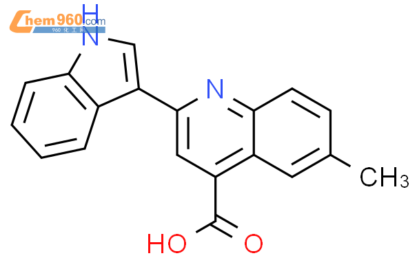 89391 05 9 4 Quinolinecarboxylic acid 2 1H indol 3 yl 6 methyl CAS号