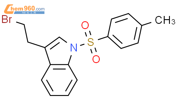 89414 40 4 1H Indole 3 2 bromoethyl 1 4 methylphenyl sulfonyl 化学式