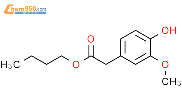 89723 30 8 Benzeneacetic acid 4 hydroxy 3 methoxy butyl ester化学式结构式