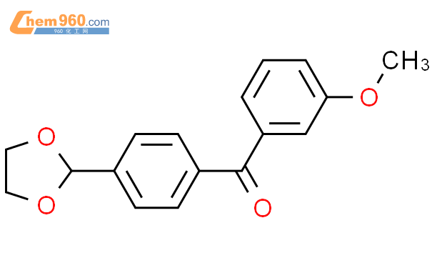 898759 88 1 4 1 3 dioxolan 2 yl phenyl 3 methoxyphenyl methanone化学式