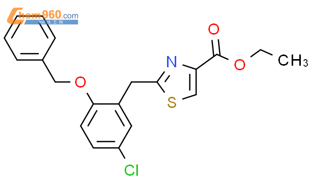 913650 22 3 Ethyl 2 2 Benzyloxy 5 Chlorobenzyl Thiazole 4