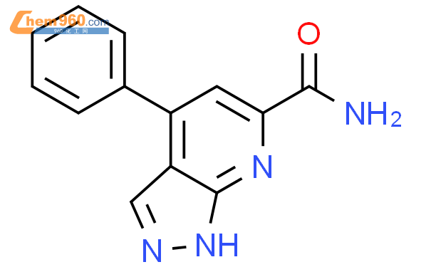 918132 85 1 1H Pyrazolo 3 4 b pyridine 6 carboxamide 4 phenyl 化学式结构式