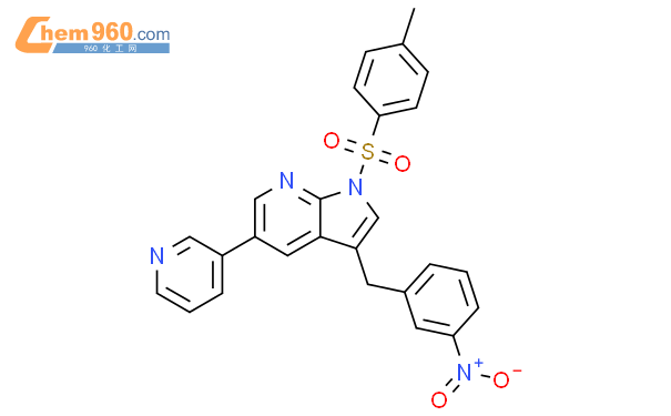 918523 92 9 3 3 Nitro Benzyl 5 Pyridin 3 Yl 1 Toluene 4 Sulfonyl 1H