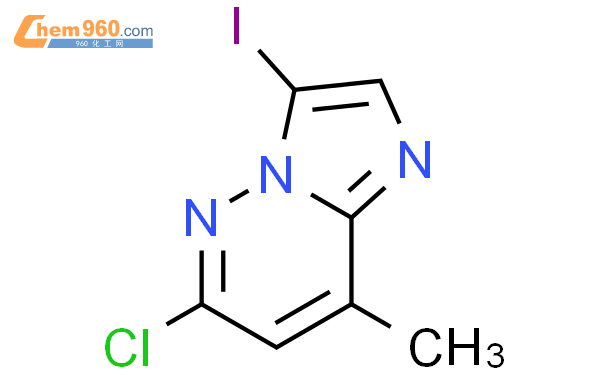 923595 60 2 Imidazo 1 2 b pyridazine 6 chloro 3 iodo 8 methyl 化学式结构式