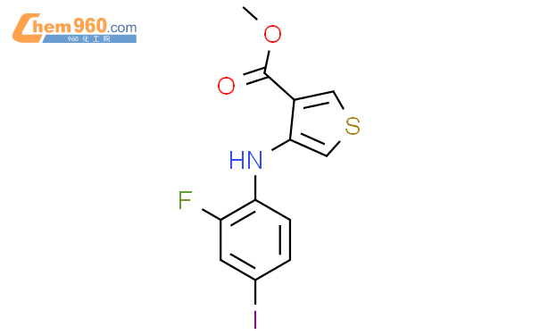 934665 96 0 Methyl 4 2 Fluoro 4 Iodophenyl Amino Thiophene 3