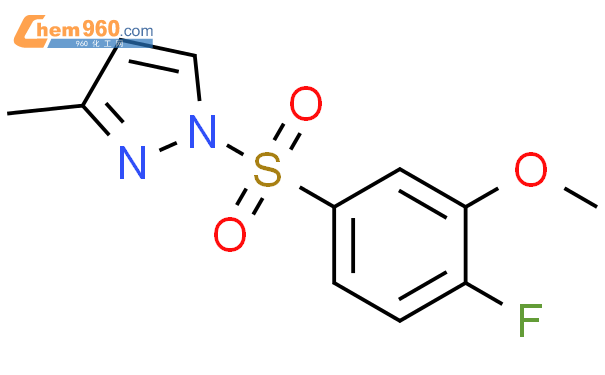 944782 27 8 1 4 Fluoro 3 Methoxyphenyl Sulfonyl 3 Methyl 1H Pyrazole