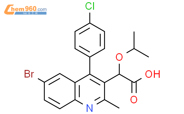 957890 28 7 2 6 Bromo 4 4 Chlorophenyl 2 Methyl 3 Quinolyl 2