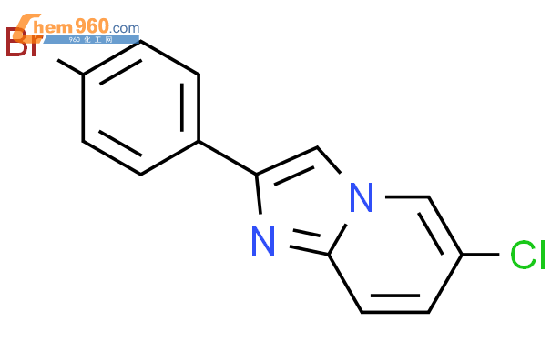 96464 10 7 2 4 溴苯基 6 氯咪唑并 1 2 A 吡啶化学式结构式分子式mol 960化工网